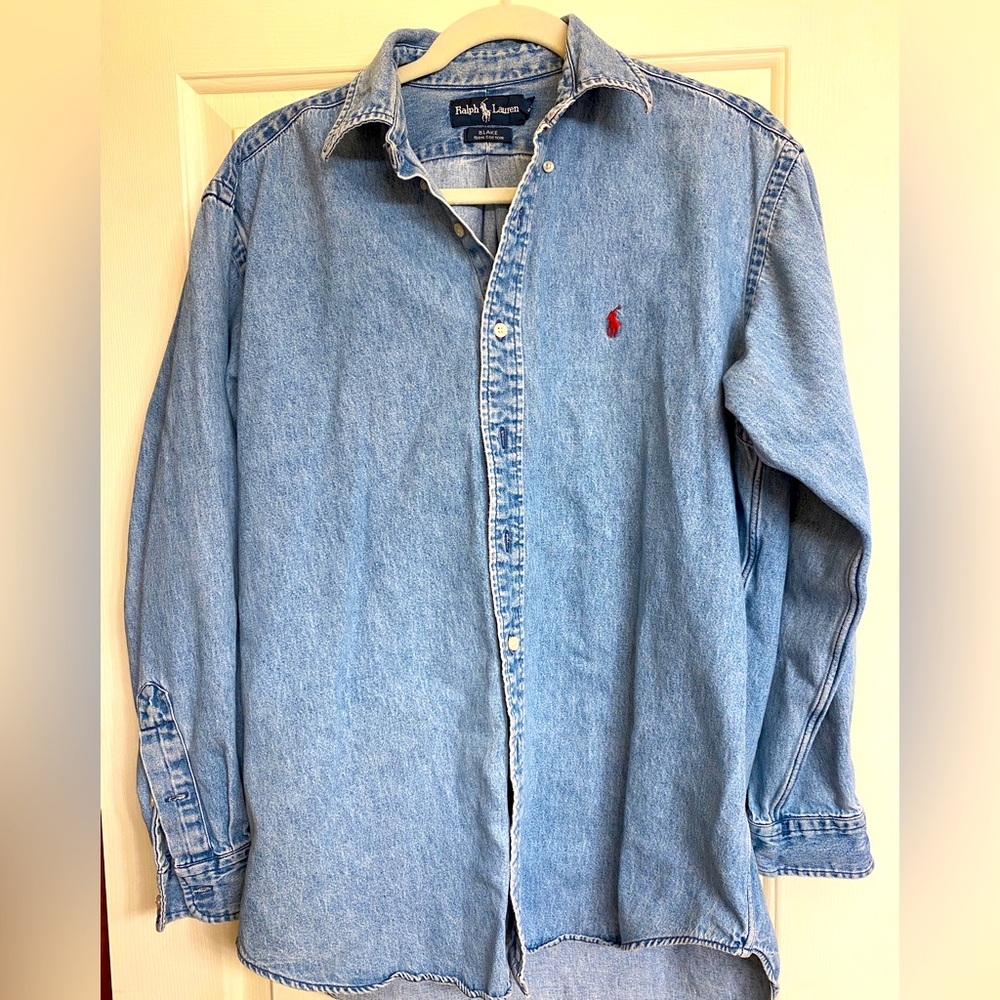 Men’s Polo denim button up shirt